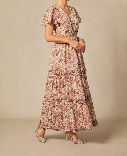Robe longue imprimé floral