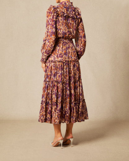 Robe midi imprimé abstrait