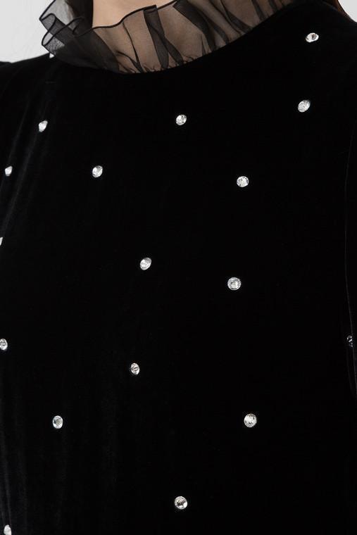 Robe longue en velours