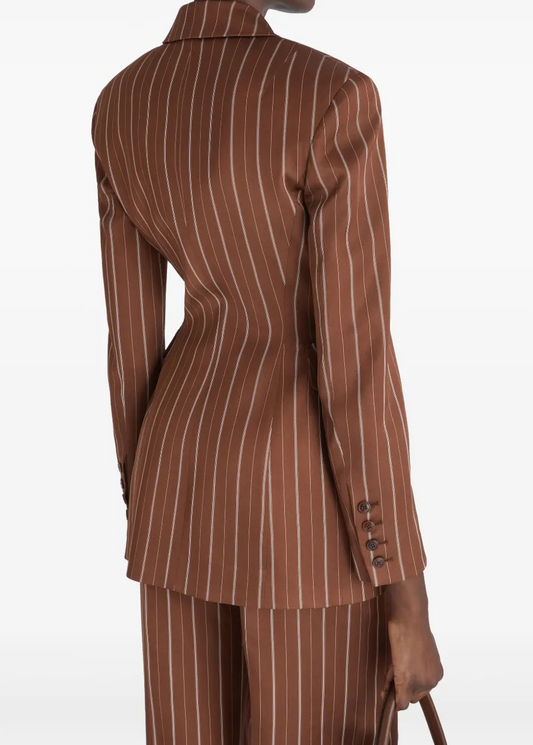 Ensemble blazer et pantalon à rayures