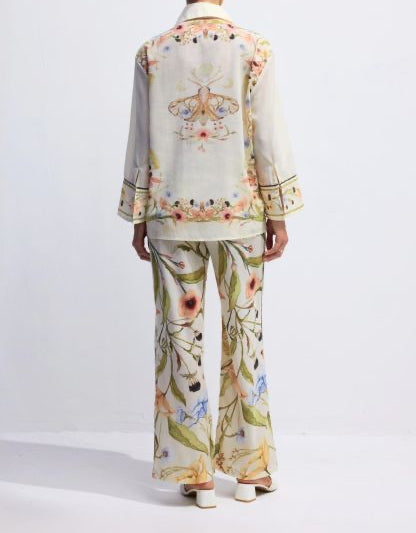 Ensemble chemise et pantalon imprimé floral
