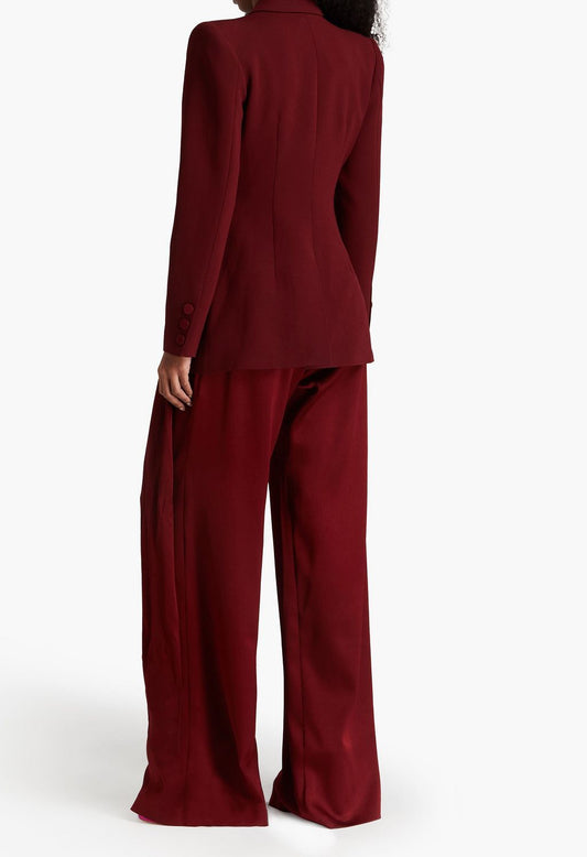 Ensemble blazer à rabat en ruban et pantalon