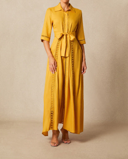 Robe longue à manches longues