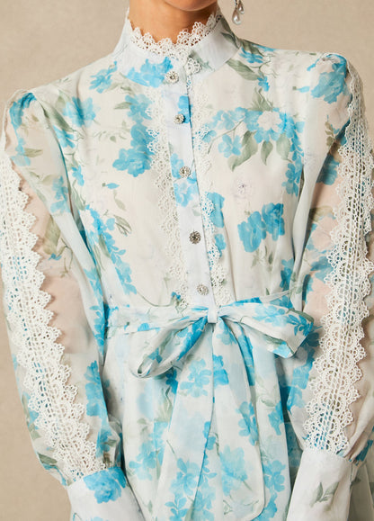 Robe longue en mousseline