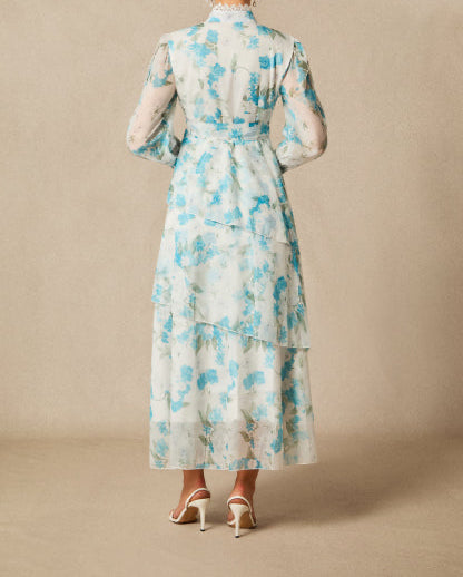 Robe longue en mousseline