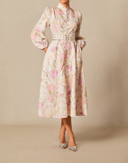 Robe midi imprimé floral