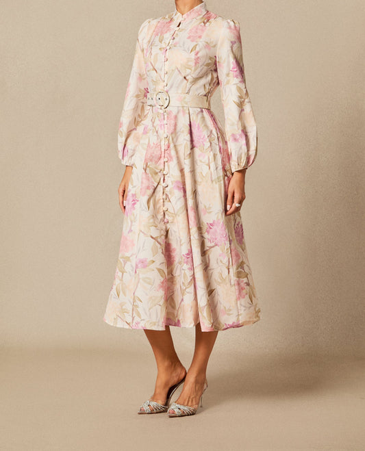 Robe midi imprimé floral