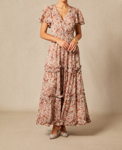 Robe longue imprimé floral