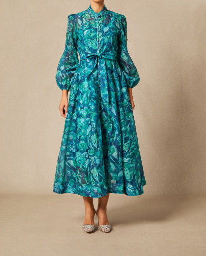 Robe midi imprimé floral