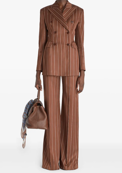 Ensemble blazer et pantalon à rayures