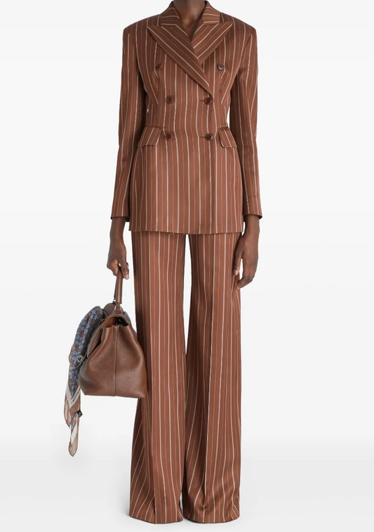 Ensemble blazer et pantalon à rayures