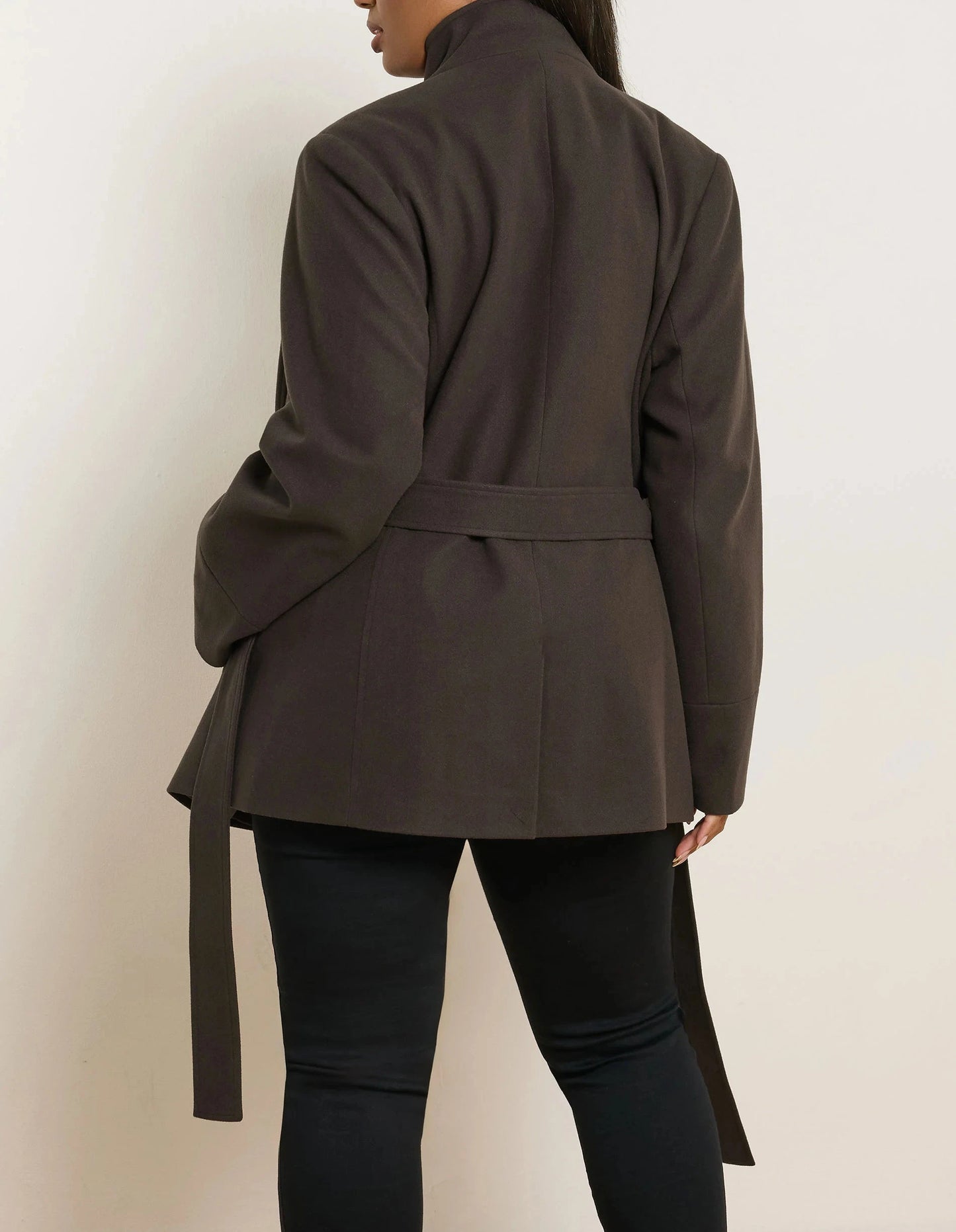 Manteau portefeuille marron chocolat