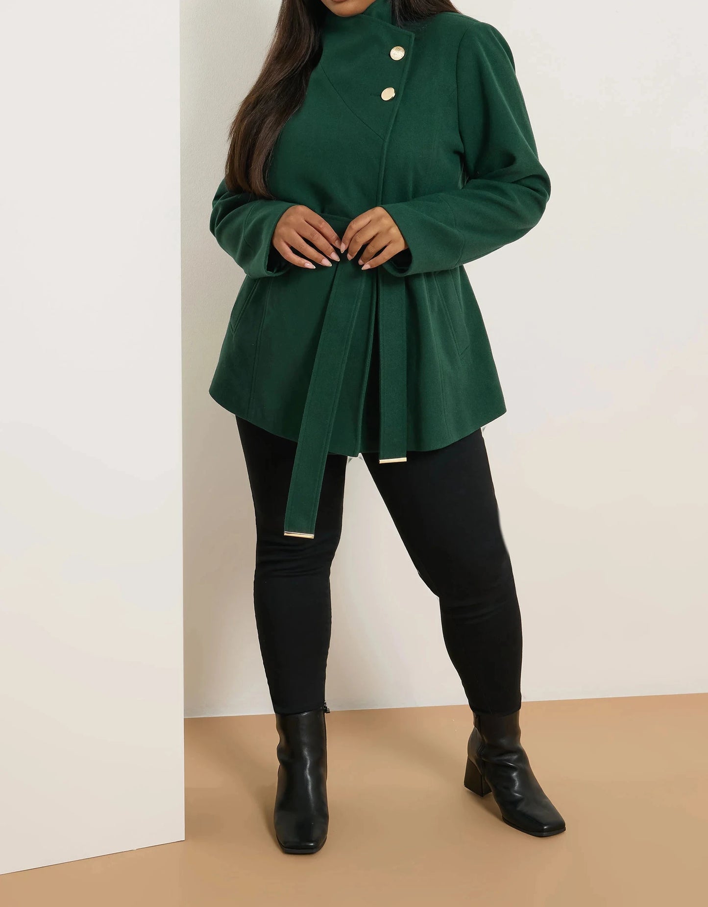 Manteau portefeuille vert foncé