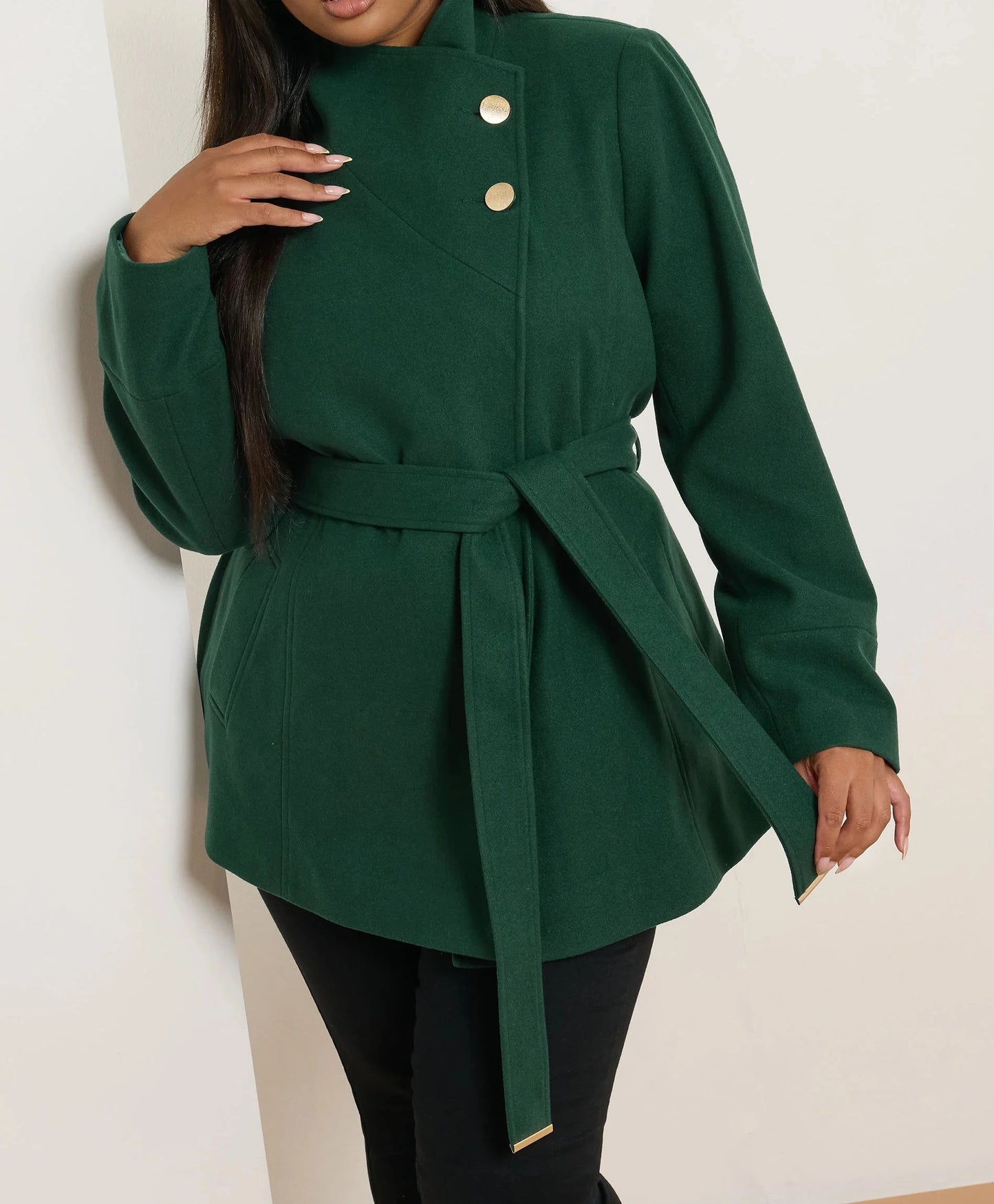 Manteau portefeuille vert foncé