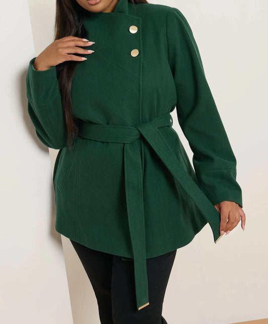 Manteau portefeuille vert foncé