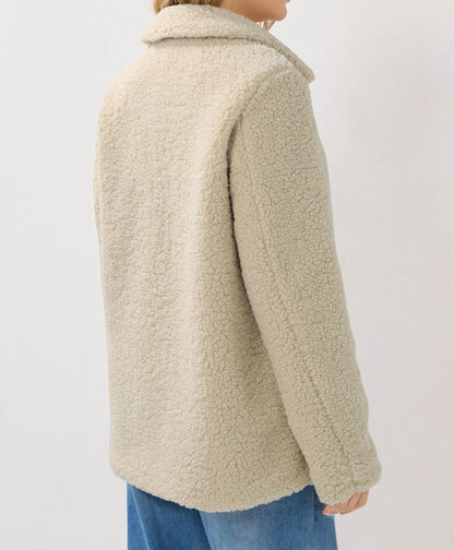 Veste polaire beige à boutons